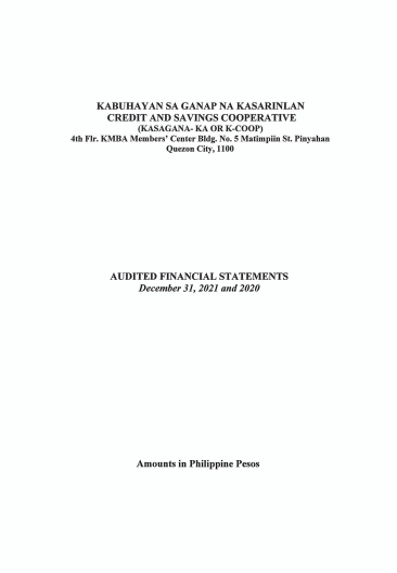 Kabuhayan Sa Ganap Na Kasarinlan Credit And Savings Cooperative